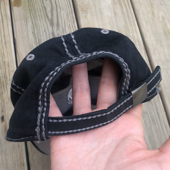 Volkswagen VW Embroidered Logo Hat Thick Stitch Black Gray Adjustable - Picture 4 of 5